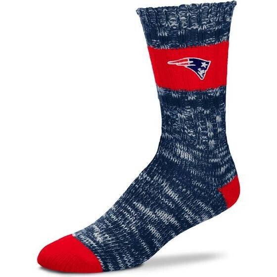 New England Patriots Alpine Stripes Crew Socks