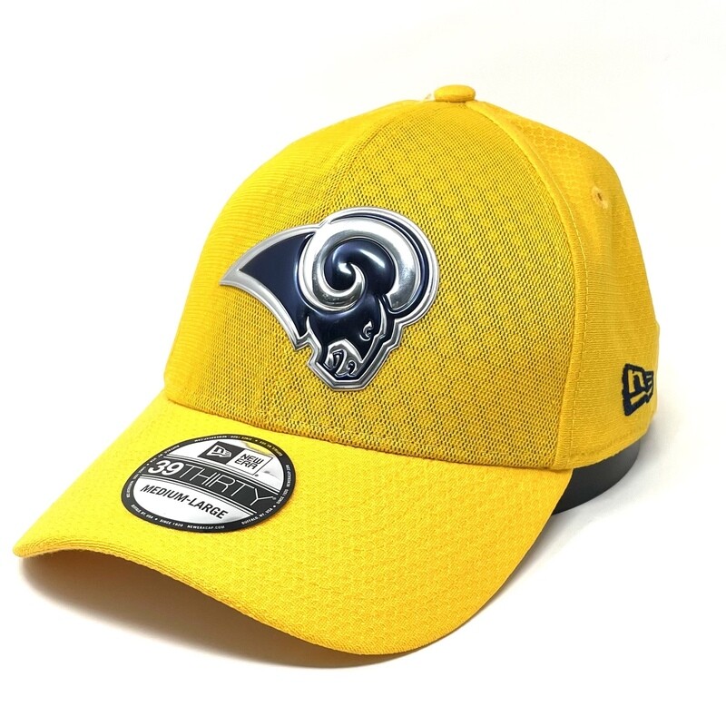 Los Angeles Rams Men’s Yellow Color Rush New Era 39Thirty Flex Fit Hat