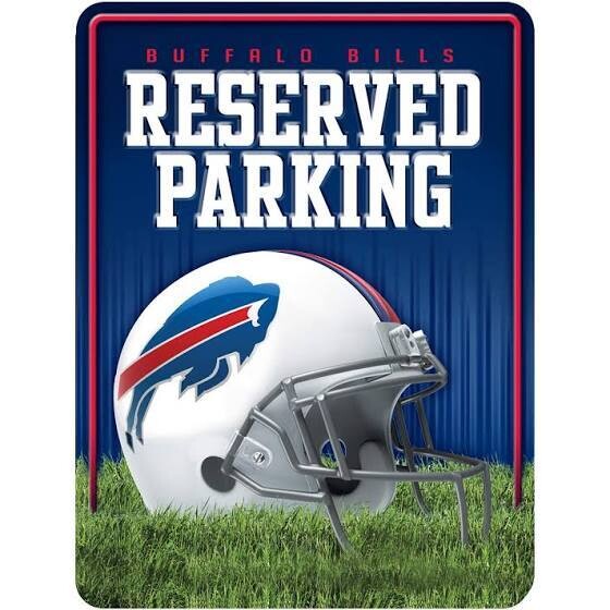 Buffalo Bills Metal Parking Sign