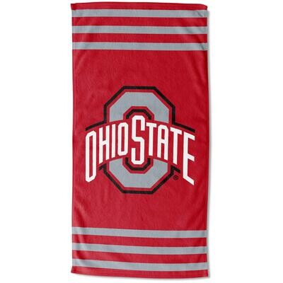 Ohio State Buckeyes Striped Beach Towel Ohio State Buckeyes Striped Beach Towel