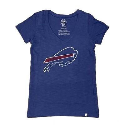 Buffalo Bills Women's 47 Bleacher Blue V-Neck Shirt