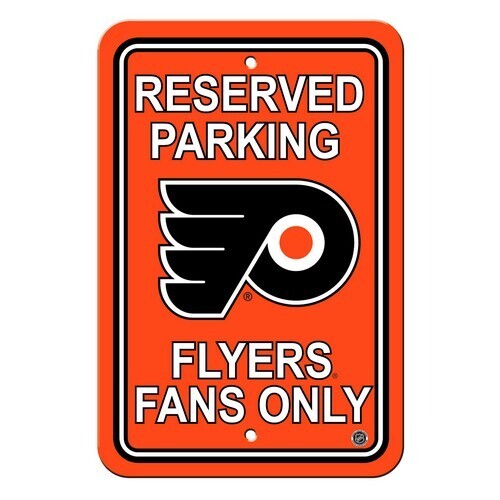 Philadelphia Flyers Reserved Parking 12"x 18" Plastic Sign