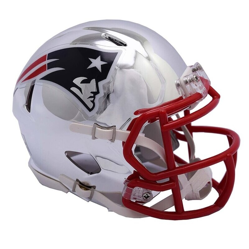 New England Patriots Riddell Chrome Alternate Mini Helmet