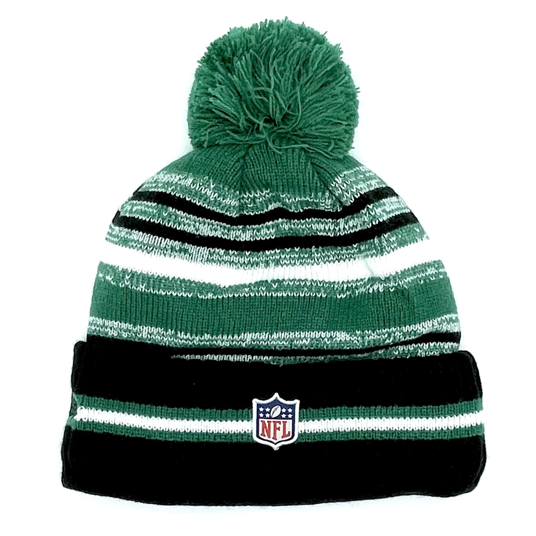 New York Jets Football Men's New Era Sport Cuffed Pom Knit Hat