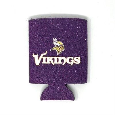 Minnesota Vikings Glitter 12 Ounce Can Cooler Koozie