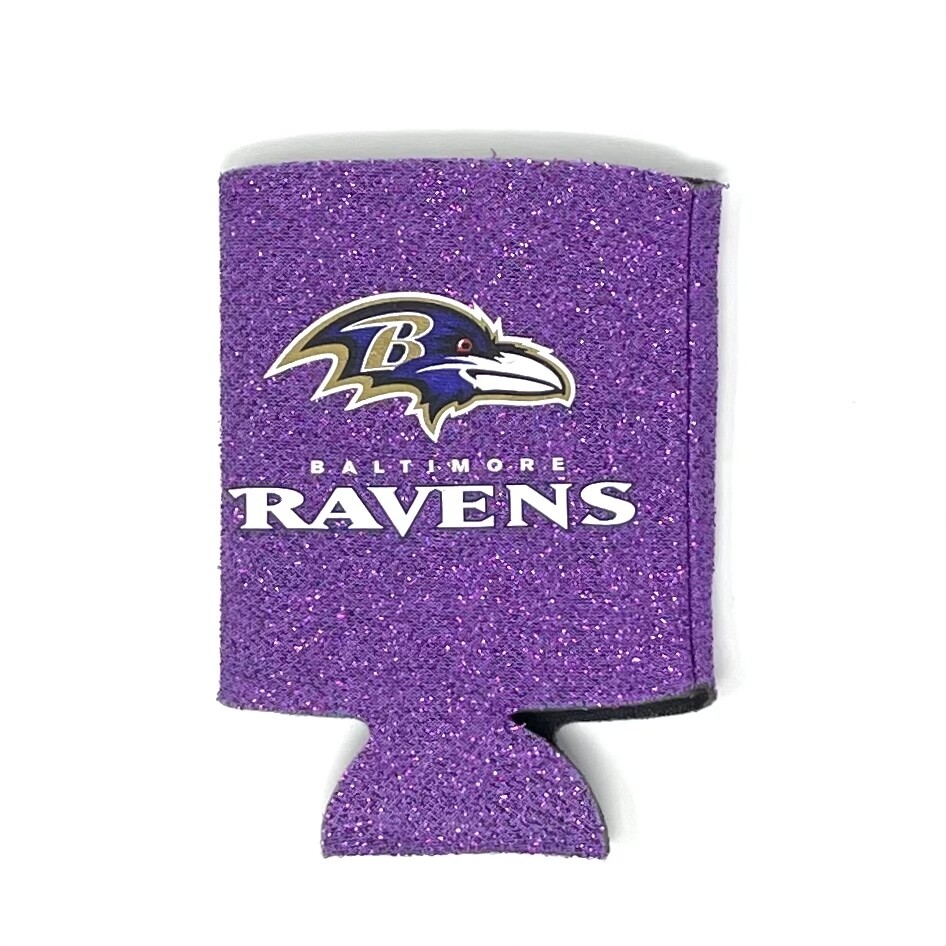 Baltimore Ravens Glitter 12 Ounce Can Cooler Koozie