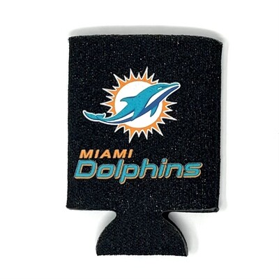 Miami Dolphins Glitter 12 Ounce Can Cooler Koozie