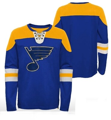 St. Louis Blues Youth Blue Goaltender Long Sleeve Shirt