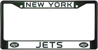 New York Jets Dark Green Metal License Plate Frame New York Jets Dark Green Metal License Plate Frame