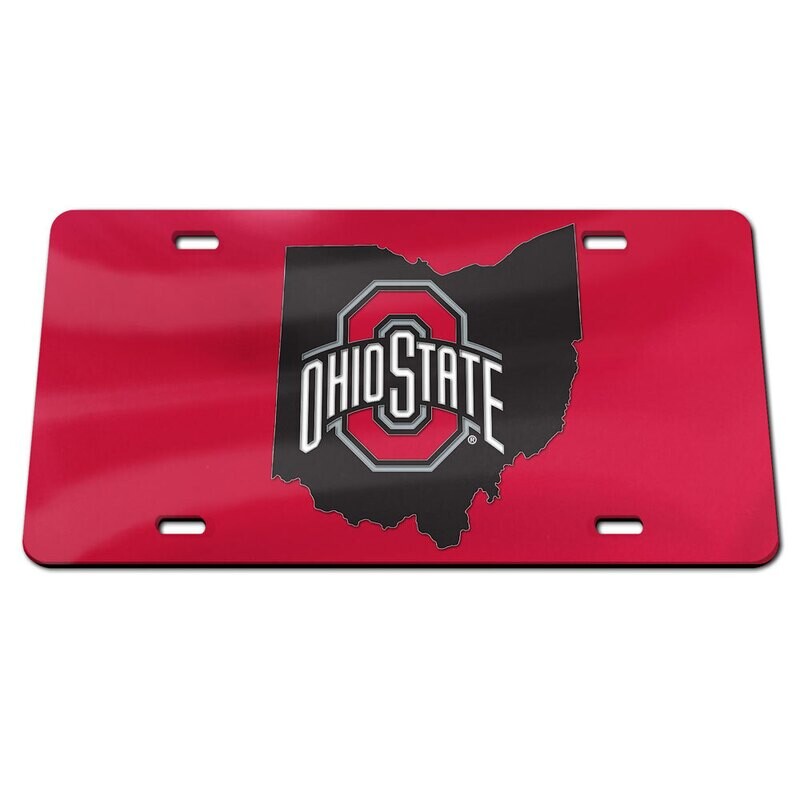 Ohio State Buckeyes Laser Tag Team Name Silver License Plate