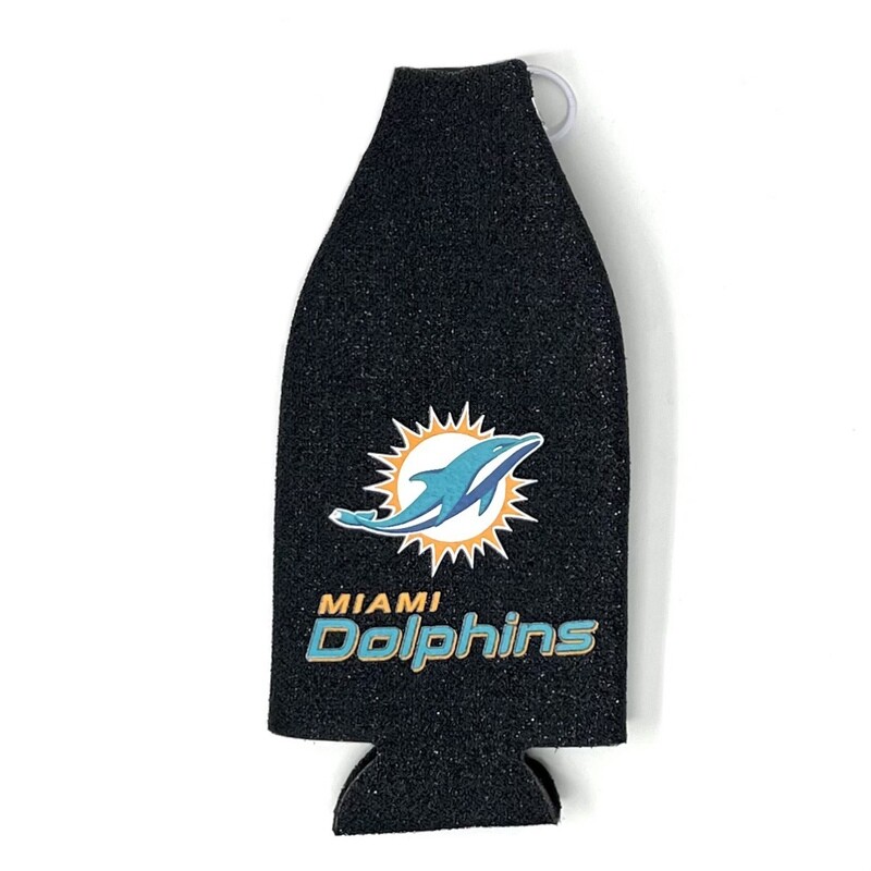 Miami Dolphins Glitter 12 Ounce Bottle Cooler
