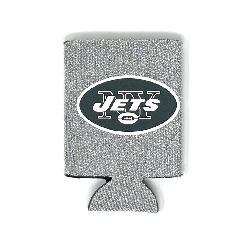 New York Jets Glitter 12 Ounce Can Cooler Koozie