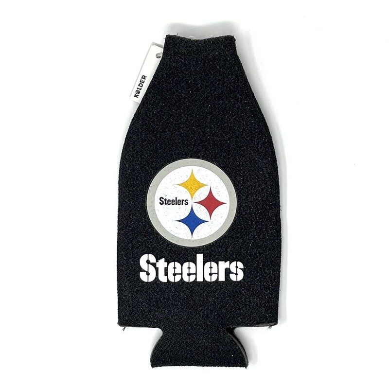 Pittsburgh Steelers Glitter 12 Ounce Bottle Cooler