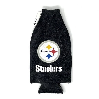 Pittsburgh Steelers Glitter 12 Ounce Bottle Cooler