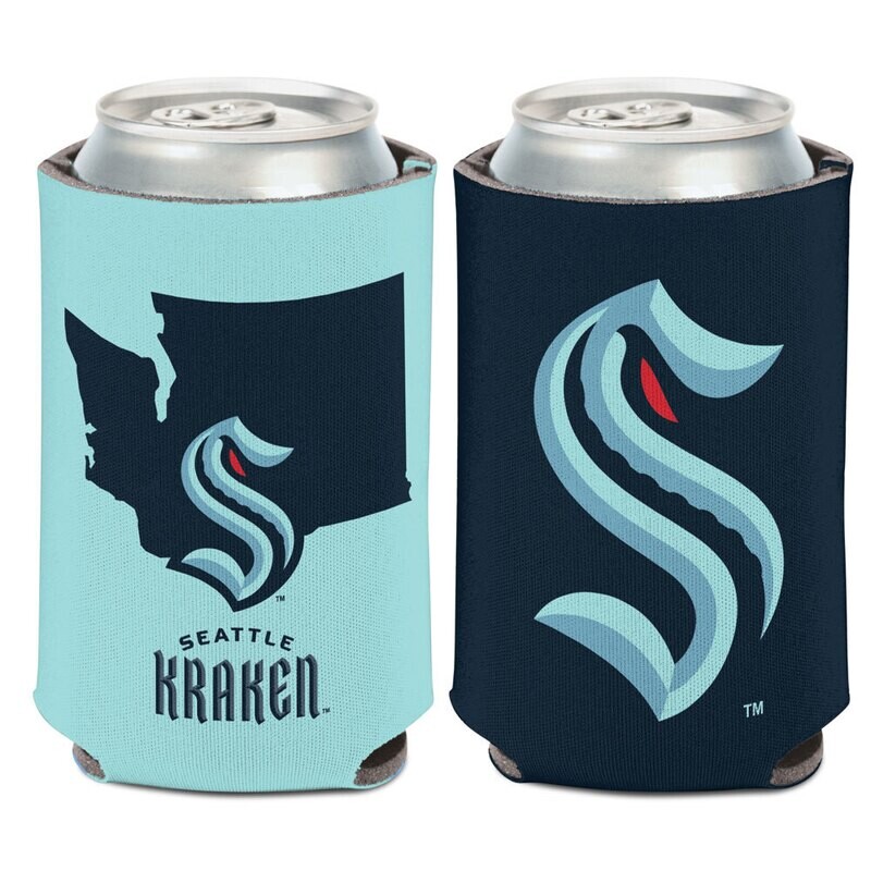 Seattle Kraken State 12 Ounce Can Cooler Koozie