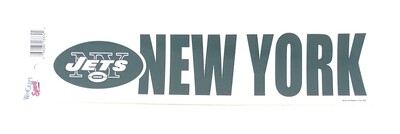 New York Jets 3" x 12" Bumper Sticker
