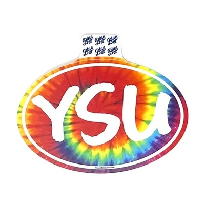 Youngstown State Penguins 4" x 4" Tie Dye Sticker