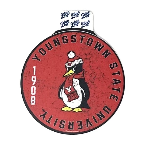 Youngstown State Penguins 4"x 4” Round Sticker
