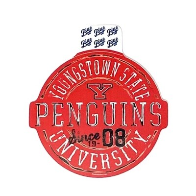 Youngstown State Penguins 4"x 4” Round Sticker