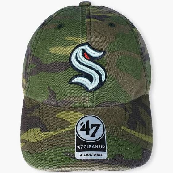 Seattle Kraken Men’s Camouflage 47 Brand Clean Up Adjustable Hat