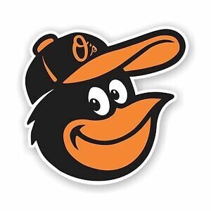 Baltimore Orioles Logo 8" x 8" Die Cut Color Decal