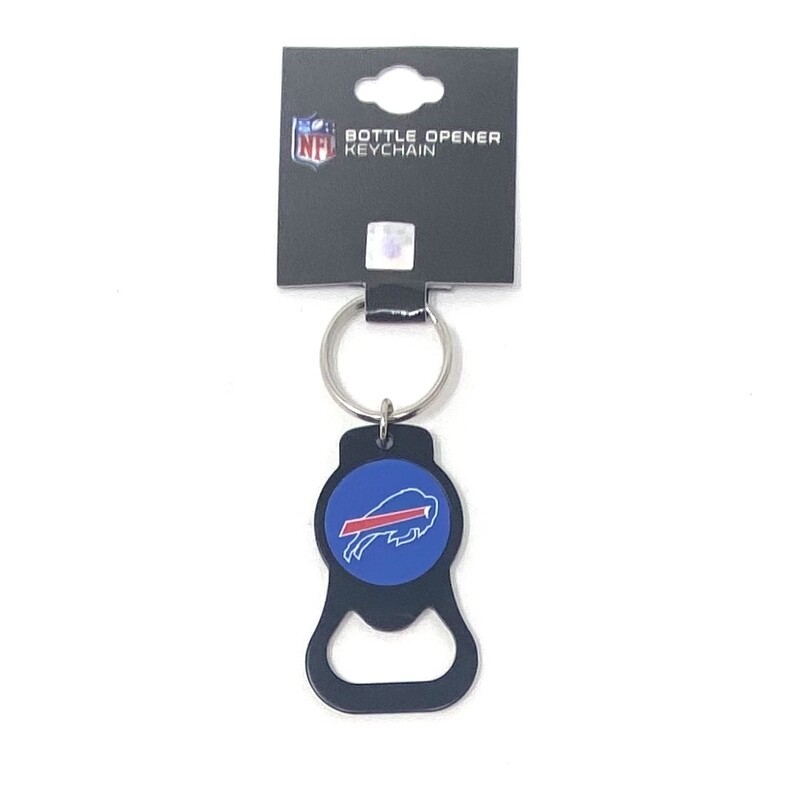 Buffalo Bills Black Metal Key Ring and Bottle Opener