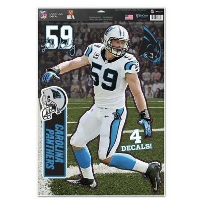 Carolina Panthers Luke Kuechly 11" x 17" Multi-Use 4 Piece Decal