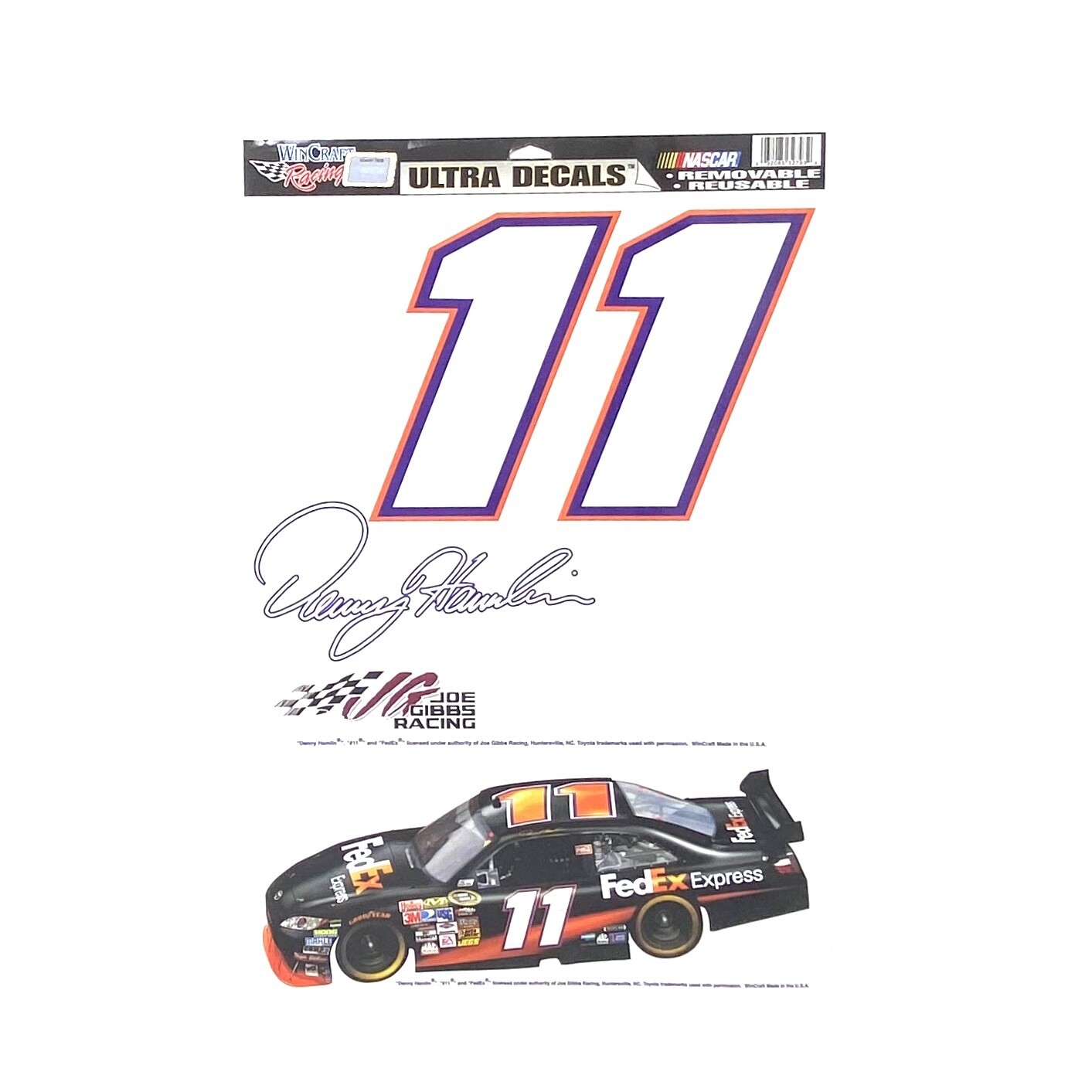 Denny Hamlin 11" x 17" Ultra 2 Piece Decal