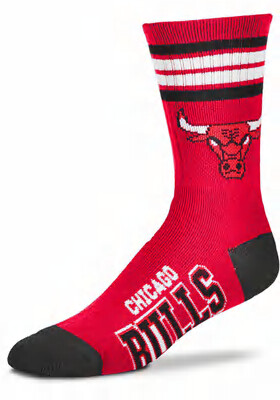 Chicago Bulls Adult 4-Stripe Duece Crew Socks