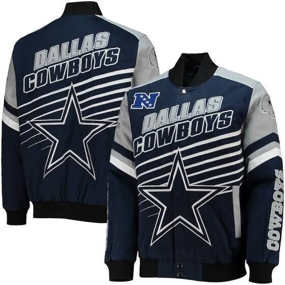 Dallas Cowboys Men’s G-III Sports by Carl Banks Extreme Strike Cotton Twill Full-Snap Jacket