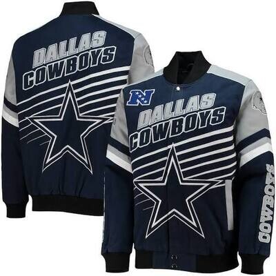 Dallas Cowboys Men’s G-III Sports by Carl Banks Extreme Strike Cotton Twill Full-Snap Jacket