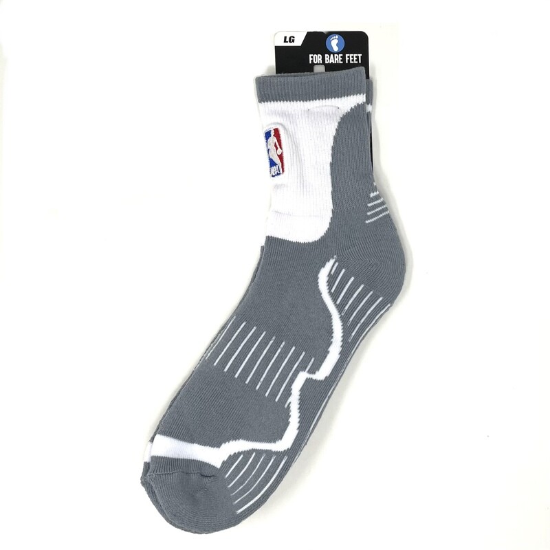 NBA Grey Men’s Stripe Duece Crew Socks