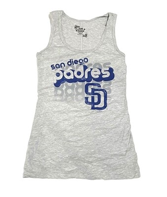 San Diego Padres Women's Grey Tank Top San Diego Padres Women's Grey Tank Top