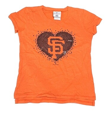 San Francisco Giants Kids Orange Heart T-Shirt