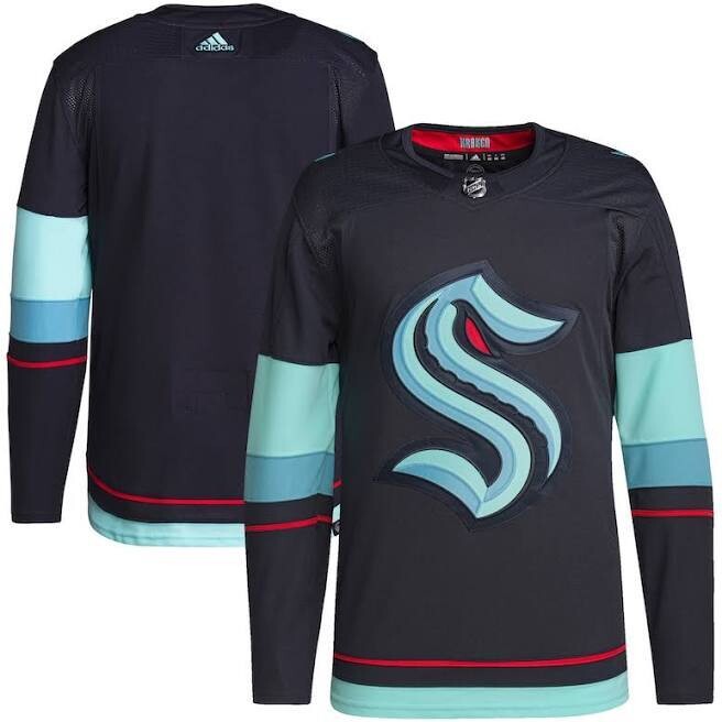 Seattle Kraken Navy Men's Adidas Home Jersey