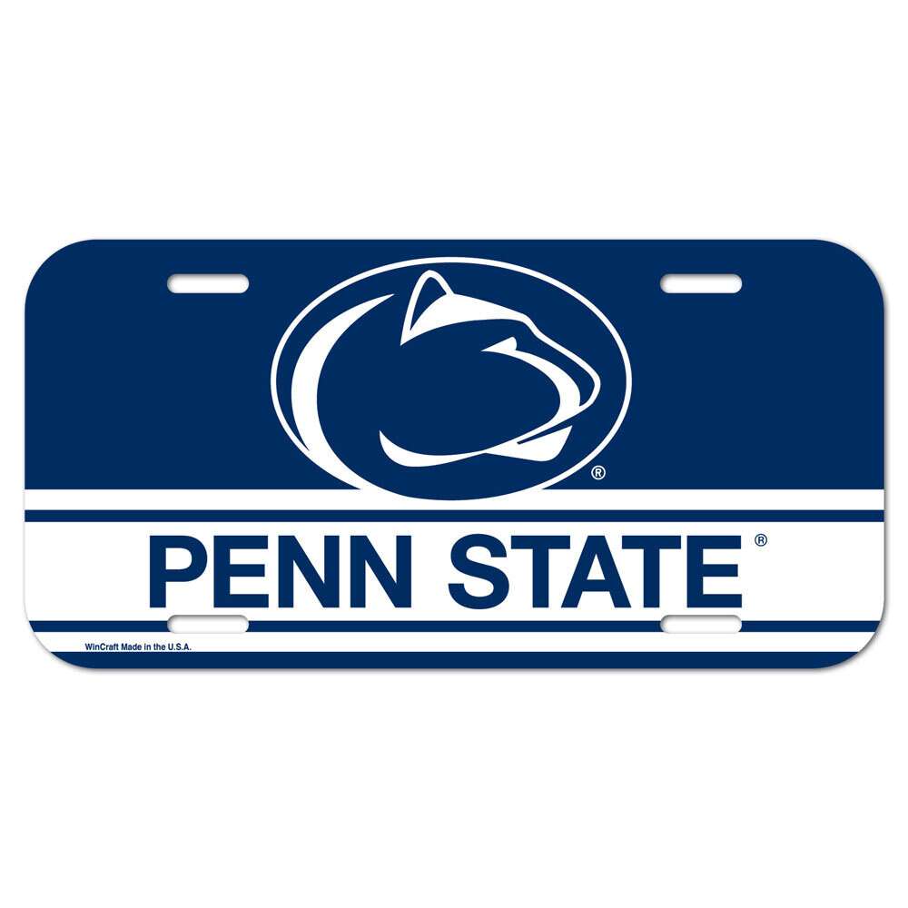 Penn State Nittany Lions Plastic License Plate