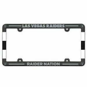 Las Vegas Raiders Plastic License Plate Frame Las Vegas Raiders Plastic License Plate Frame