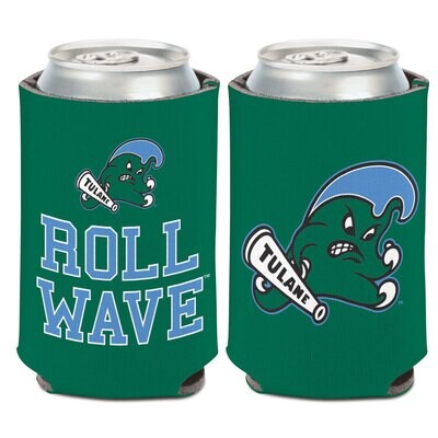 Tulane Green Wave 12 Ounce Can Cooler Koozie