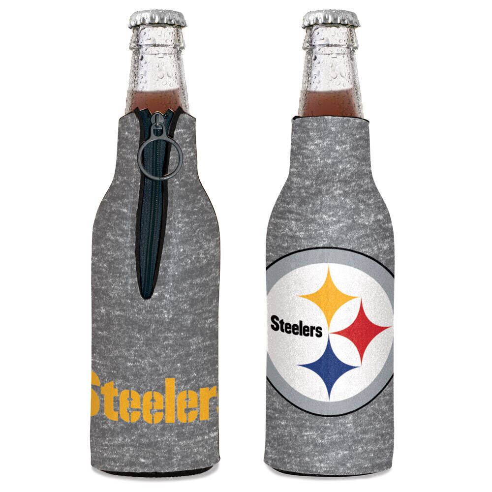 Pittsburgh Steelers Grey 12 Ounce Bottle Cooler