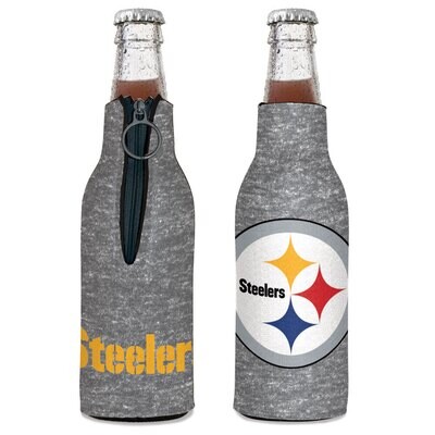 Pittsburgh Steelers Grey 12 Ounce Bottle Cooler