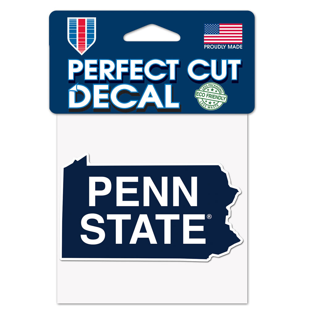 Penn State Nittany Lions State 4" x 4" Perfect Cut Color Decal