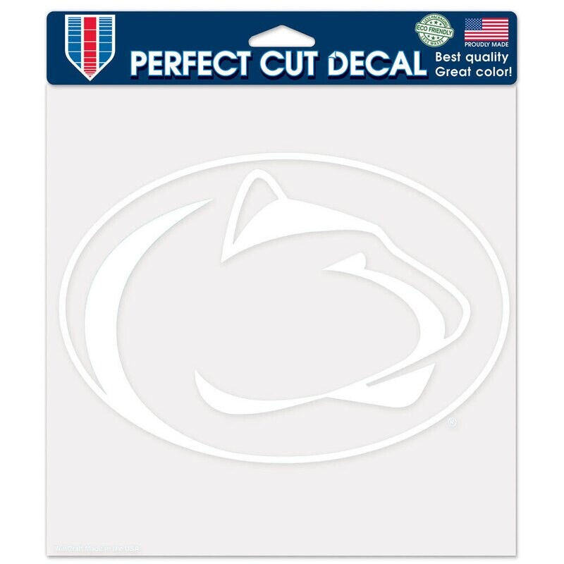 Penn State Nittany Lions White 8" x 8" Perfect Cut Color Decal