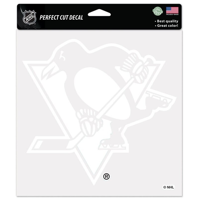 Pittsburgh Penguins Clear 8" x 8" Perfect Cut Color Decal