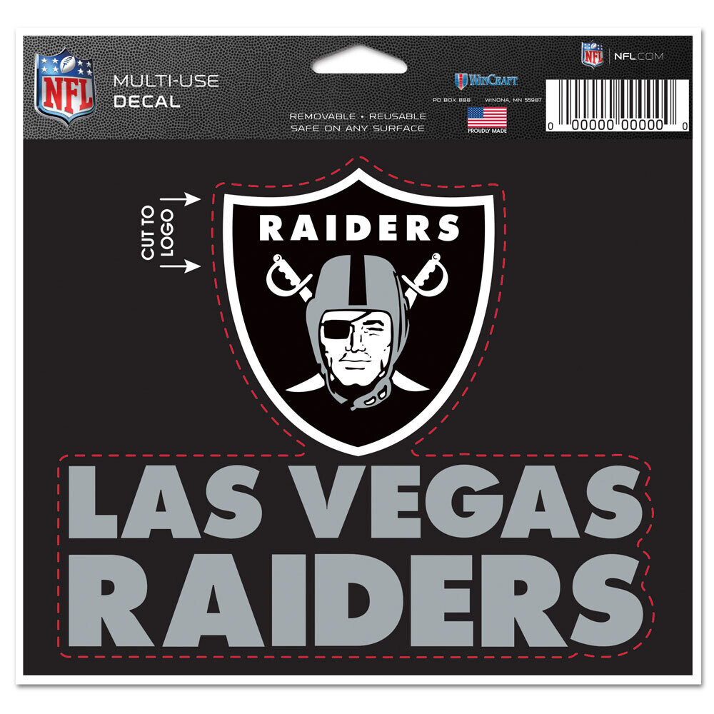 Las Vegas Raiders 4.5" x 5.75" Multi-Use Decal