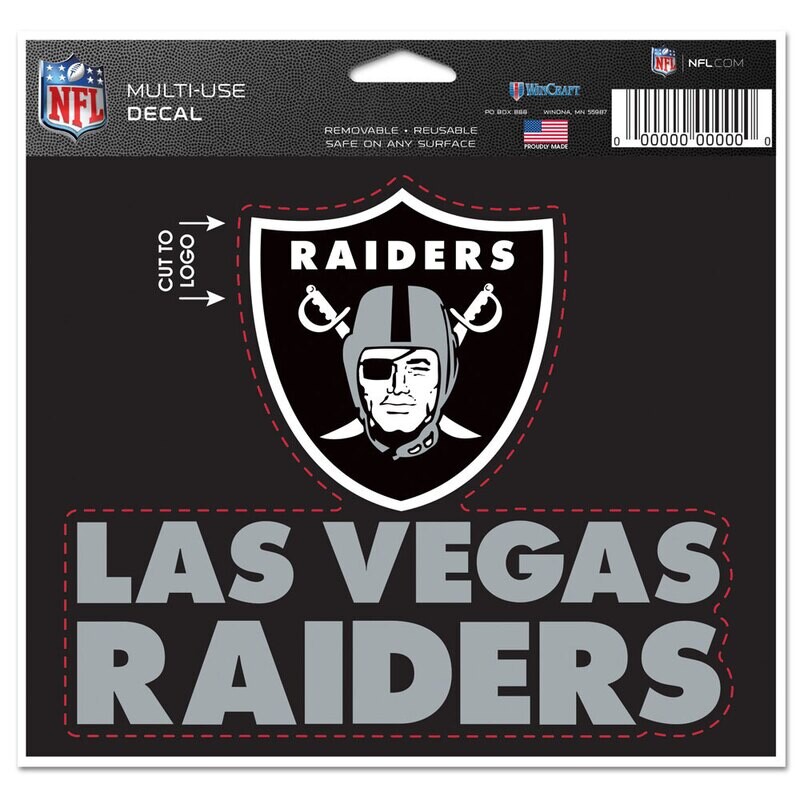 Las Vegas Raiders 4.5" x 5.75" Multi-Use Decal