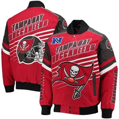 Tampa Bay Buccaneers Men’s G-III Sports by Carl Banks Extreme Strike Cotton Twill Full-Snap Jacket