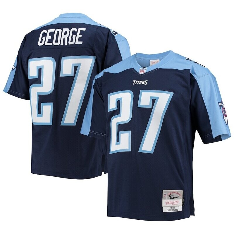 Tennessee Titans Eddie George 1999 Blue Mitchell & Ness Men's Legacy Jersey