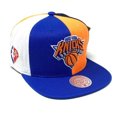 New York Knicks Men’s Mitchell & Ness Blue NBA 75th Anniversary What the? Snapback Hat