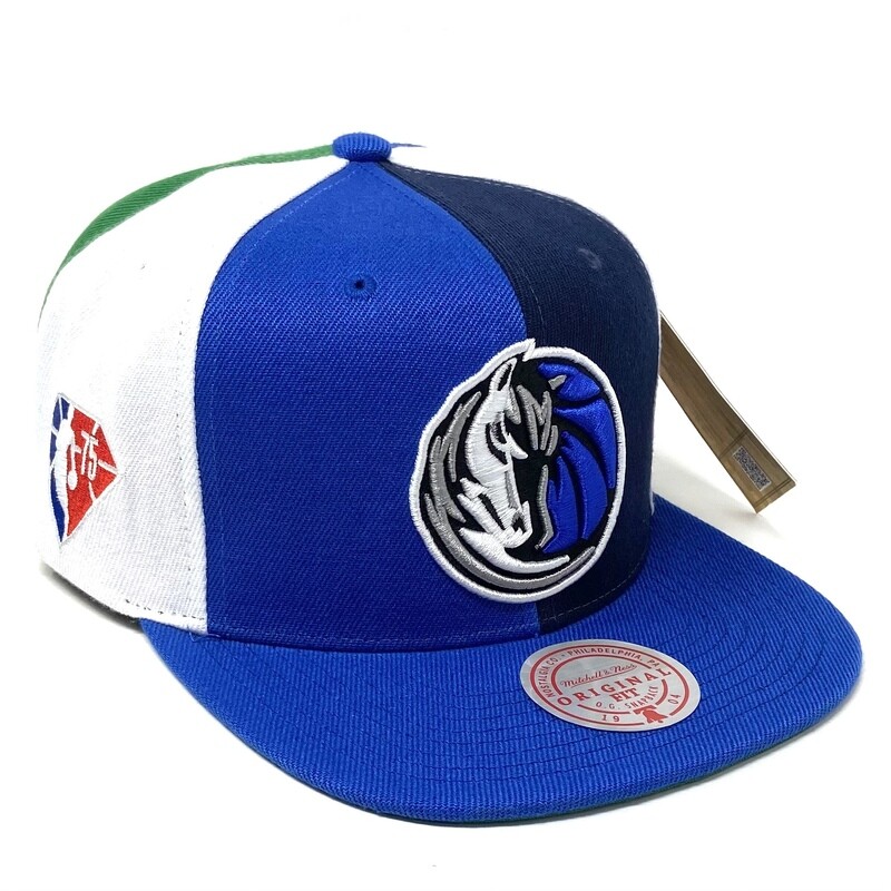 Dallas Mavericks Men’s Mitchell & Ness Blue NBA 75th Anniversary What the? Snapback Hat