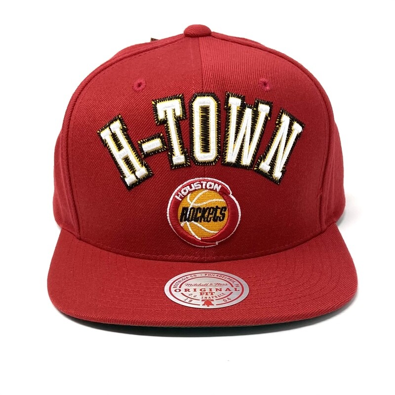 Houston Rockets H-Town Men’s Mitchell & Ness NBA Zig Zag Snapback Hat